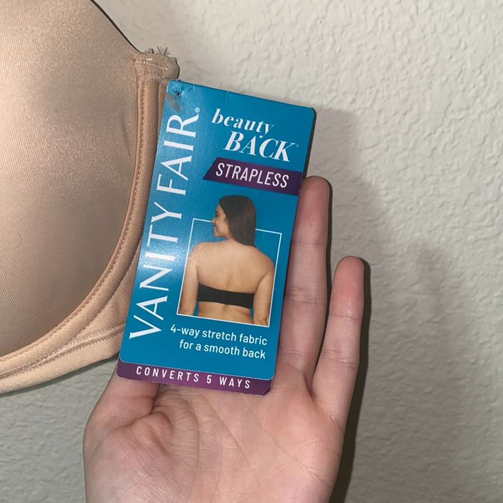 🎈NWT Vanity Fair Women's Cream Strapless No Slip Bra! - Picture 3 of 9